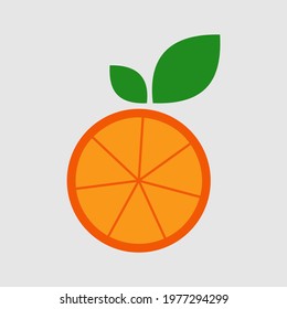 Fresh citrus fruit cut logo