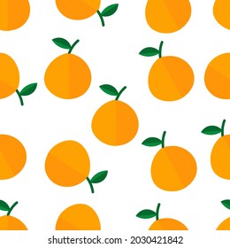 Patrón sin soldadura de cítricos frescos. diseño plano de fruta. Diseño de papel envolvente, textil, relleno de fondo, ilustración vectorial.