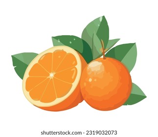 Fresh citrus fruits symbolize healthy summer eating icon isolated
