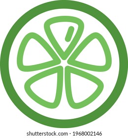 Frische Zitrusfrüchte, Symbol, Vektorgrafik auf weißem Hintergrund