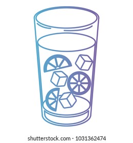 fresh citrus juice with ice cubes