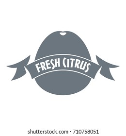 Fresh citrus logo. Simple illustration of fresh citrus vector logo for web design isolated on white background