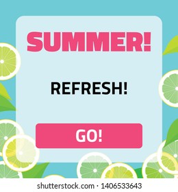 fresh citrus summer banner background
