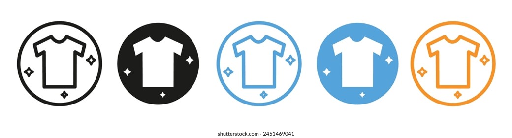 Fresh and clean clothing icon for depicting spotless laundry and apparel