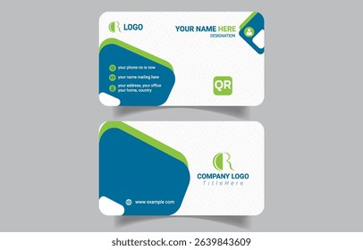 Fresh and Clean Corporate Visiting Card Layout