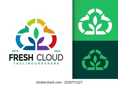 Fresh Cloud Logo Design, brand identity logos vector, modern logo, Logo Designs Vector Illustration Template