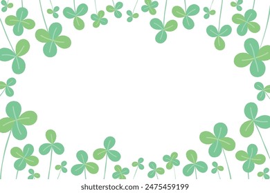Fresh clover vector background illustration