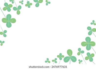 Fresh clover vector background illustration