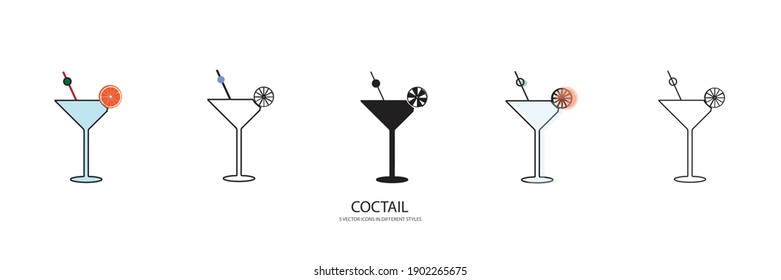 fresh cocktail vector type icon