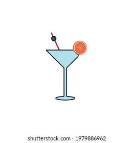 fresh cocktail vector type icon