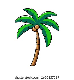 Arte vectorial de diseño de coco fresco