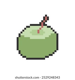 fresh coconut drink pixel art