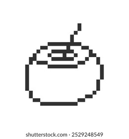 fresh coconut drink pixel art