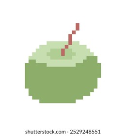 fresh coconut drink pixel art