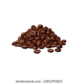 Fresh coffee beans design over white