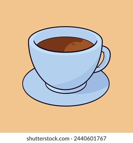 Fresh Coffee Cup Vector Illustration Icon Coffee Beans Icon Office Coffee icon
