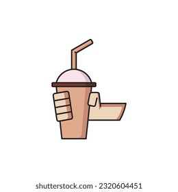 fresh coffee drink plastic cups