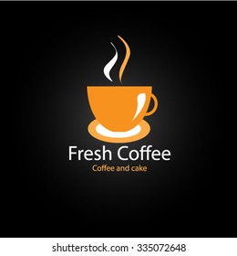 Fresh coffee  label design background