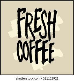 Fresh coffee. Vector hand drawn illustration.