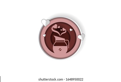 Fresh Coffee. Vector Illustration. paper craft style. posters (4)