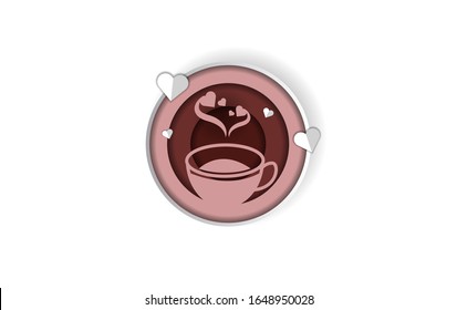 Fresh Coffee. Vector Illustration. paper craft style. posters (3)