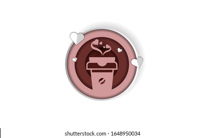 Fresh Coffee. Vector Illustration. paper craft style. posters (1)