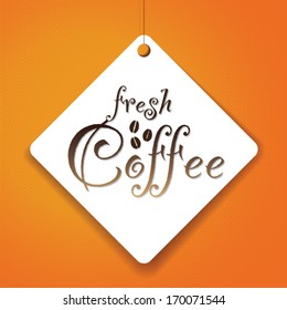 Fresh Coffee - Vector Paper tag / sticker