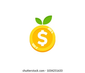 Fresh Coin Icon Logo Design Element