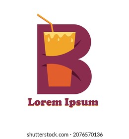 fresh cold drink logo with initials B