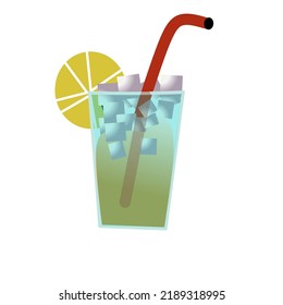fresh cold drink vector illustration