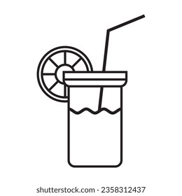 Fresh cold drink vector illustration