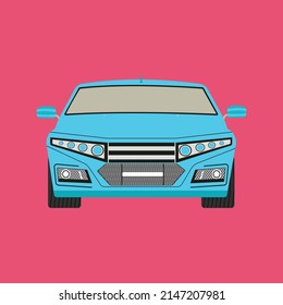 Fresh color car accessories with background, Vector template