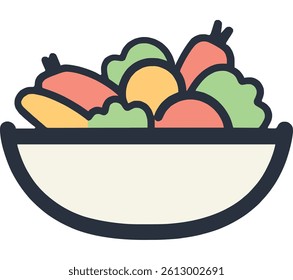 Fresh Colorful Fruit and Vegetable Bowl Nutrition