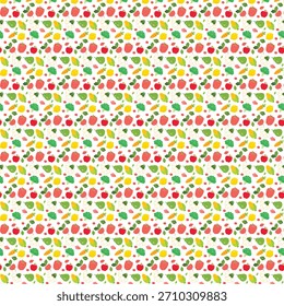 Fondo fresco y colorido del patrón de la fruta y de las verduras para el estilo de vida saludable