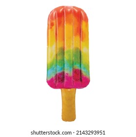 Fresh colorful single ice cream summer vibes