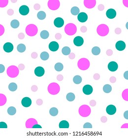 Fresh colors dot white background.
