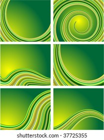 fresh concept swirl business card illustration set with autumn colors