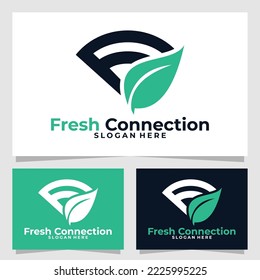 fresh connection logo vector design template