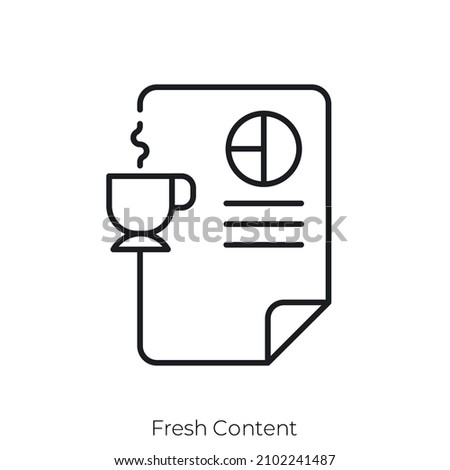 Fresh Content icon. Outline style icon design isolated on white background