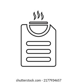 Fresh content outline icon. Line art vector.