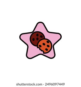 fresh cookie vector type icon