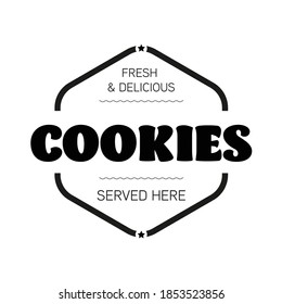 Fresh Cookies sign label tag