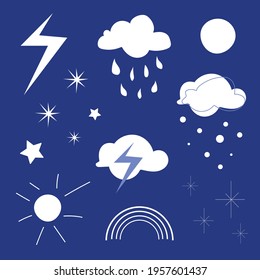 Fresh and cool weather vector icons