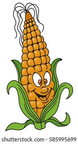 Fresh corn cartoon
