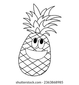 Fresh corn cartoon coloring page