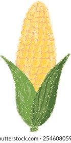 Icono de maíz fresco en estilo de crayón
