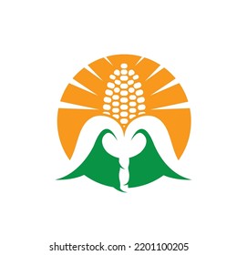 fresh corn vector element illustration design template web