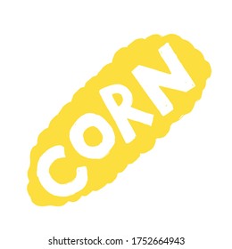 Fresh Corn Vegetable for Emblem, Logo, Sign or Badge
