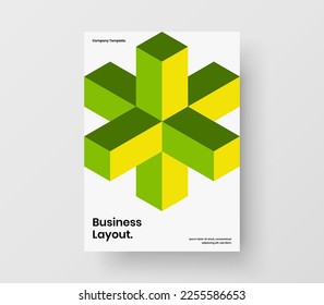 Fresh cover vector design layout. Unique mosaic shapes corporate identity concept.