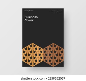 Fresh cover vector design layout. Minimalistic mosaic shapes flyer concept.